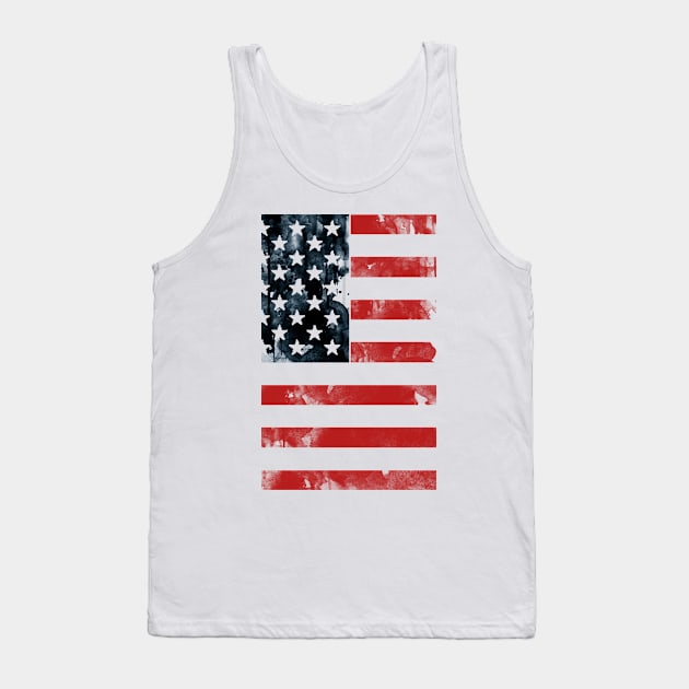 Distressed American Flag Tank Top by GoodKidDesignShop